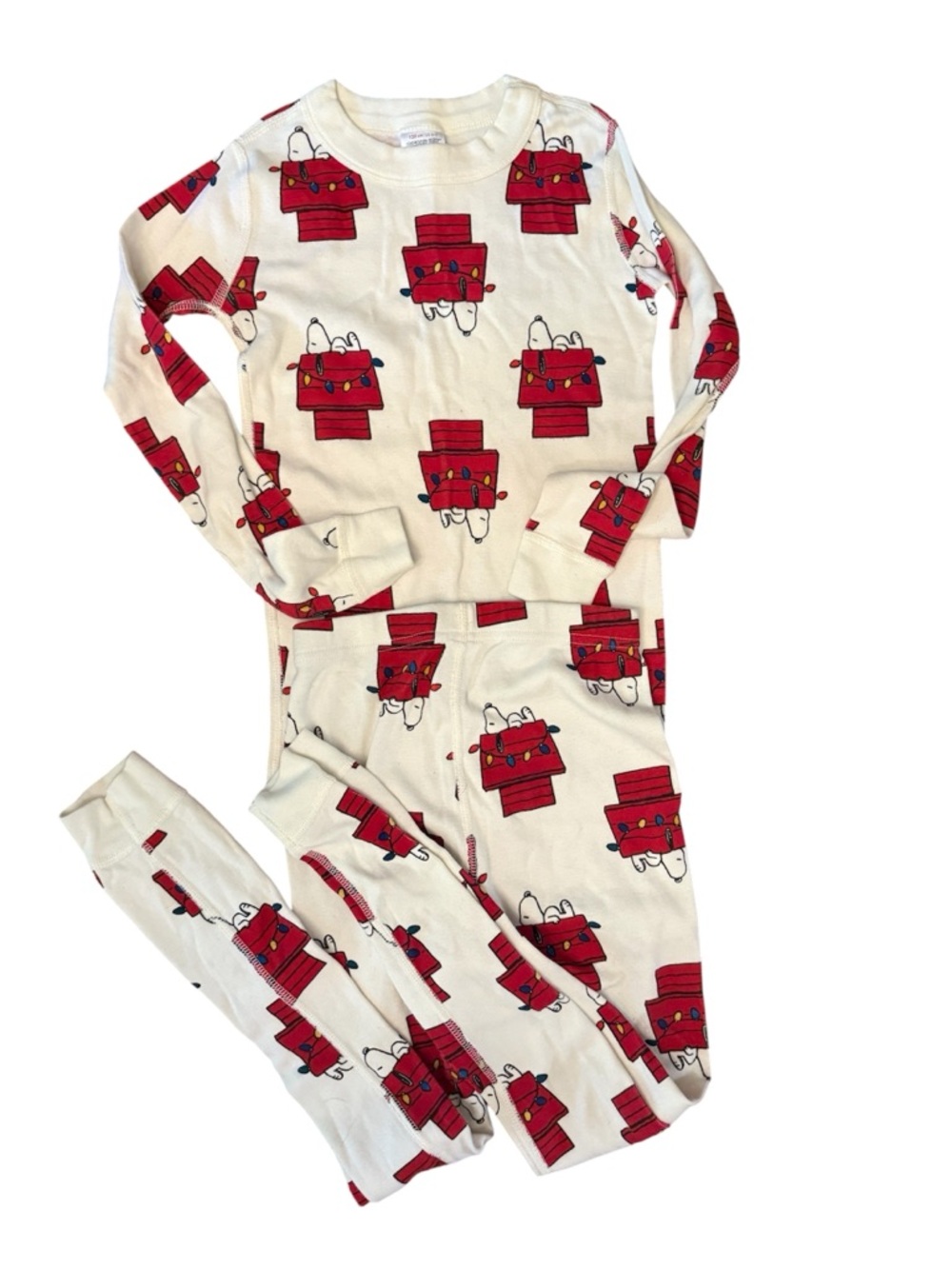 Hanna Andersson Snoopy Peanuts boys Christmas pajamas size 6-7 (120)